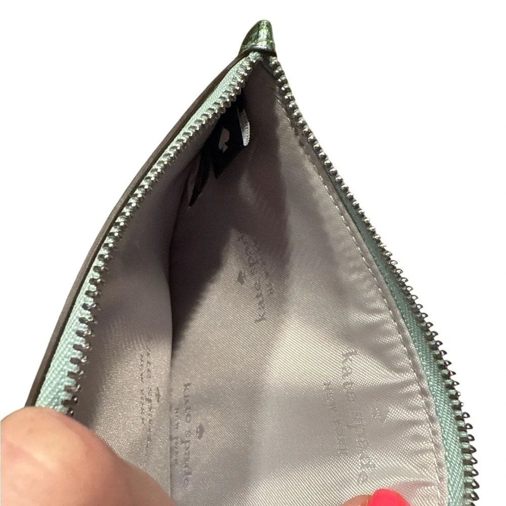 Kate Spade Metallic Mint Pouch